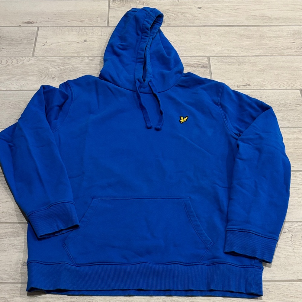 Lyle & Scott Royal Blue Hoodie MENS  XXL  WITH LOGO Front kangaroo pocket